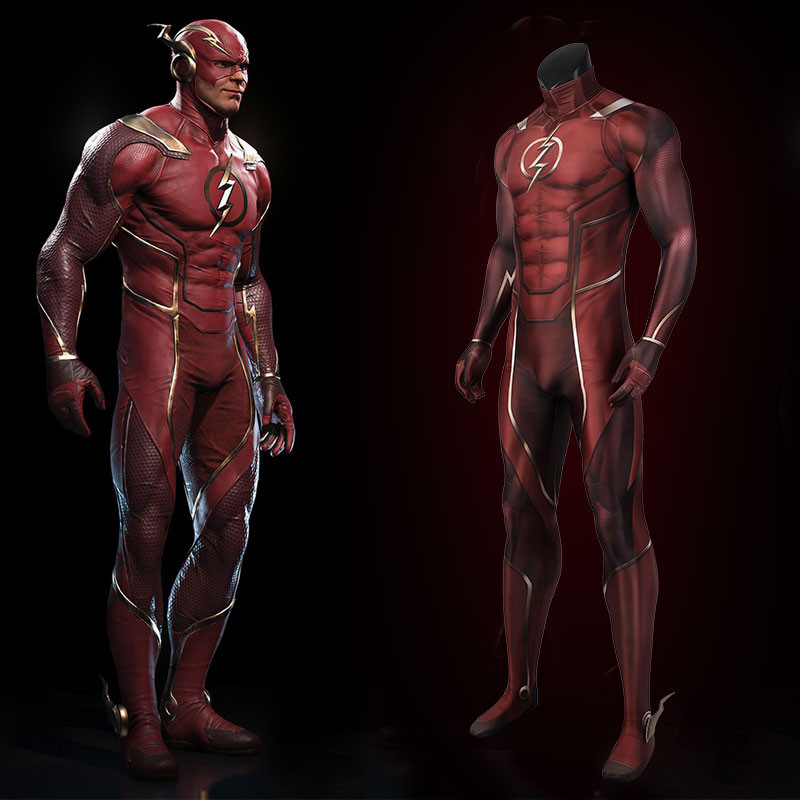 Mantian Injustice League 2 The Flash ชุดบอดี้สูทคอสเพลย์ แบบเต็มชุด J21017BA
