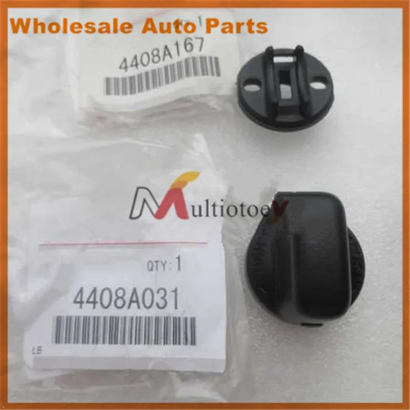 MITSUBISHI 4408A167 4408A031 2PCS ใหม่Start Switch Knob Cap & ใส่สําหรับMitsubishi Keyless Lancer Ou