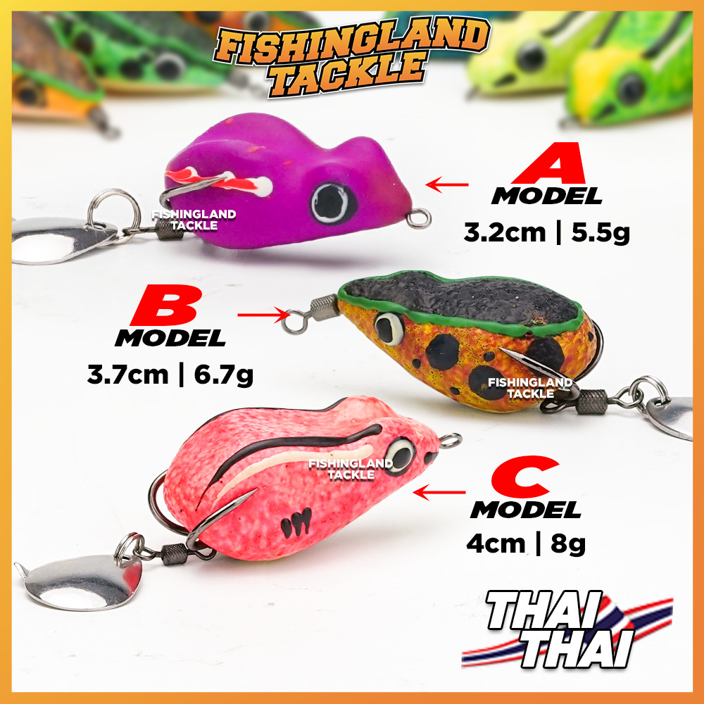 Thai Thai Thai Model A & B & C Soft Frog 3.7cm 4cm Katak Tiruan Getah Casting Haruan Lure Fish