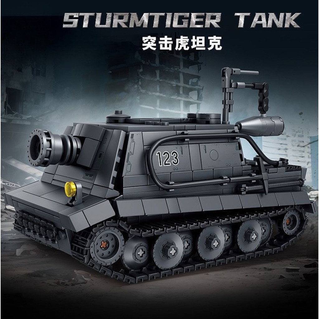 711PCS MOC Sturm Tiger Tank รูปของเล่น Building Block อิฐของขวัญเด็ก DIY ชุดใหม่