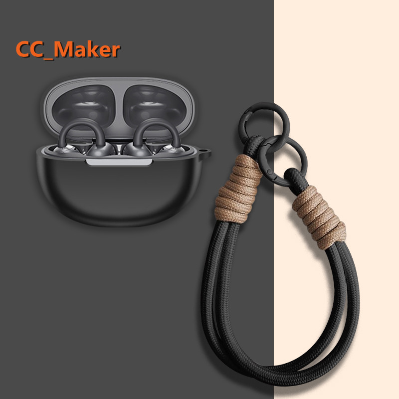 Case for QCY Crossky C50 Silicone Soft Case Suitable for QCY Crossky C50 Shockproof Shell Protective Sleeve With Lanyard Pendant
