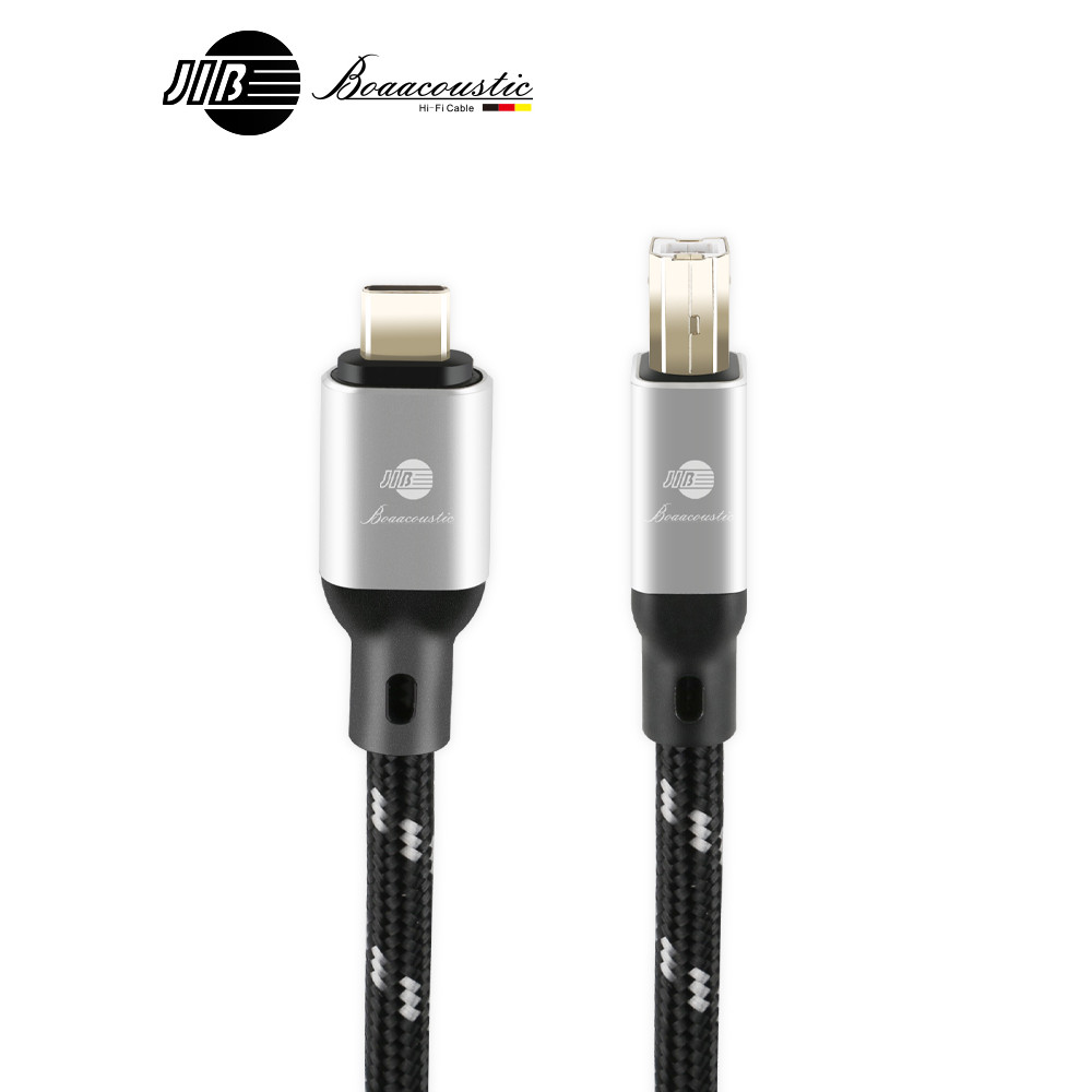 JIB เยอรมัน Python ต้นฉบับนําเข้า High-End Fever เกรด 6N คริสตัลทองแดง Silver-Plated Type-C ถึง USB-