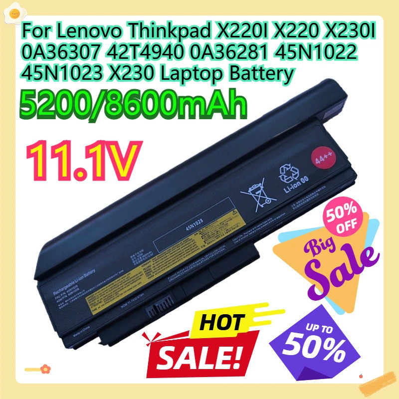สําหรับ Lenovo Thinkpad X220I X220 X230I 0A36307 42T4940 0A3281 45N1022 45N1023 X230 แบตเตอรี่แล็ปท็