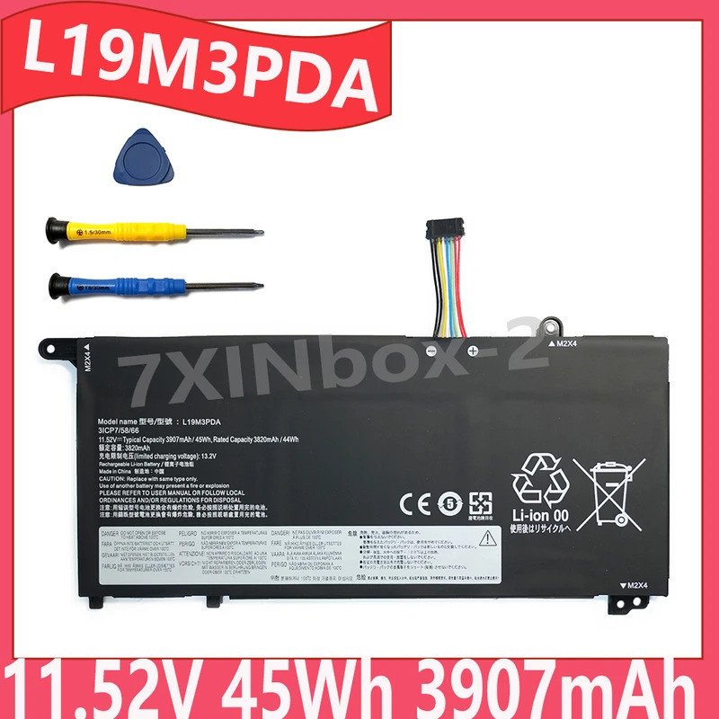 L19M3PDA 11.52V 45Wh 3907mAh แบตเตอรี่แล็ปท็อปสําหรับ Lenovo ThinkBook 14 15 G2 G3 ITL Series L19D3P