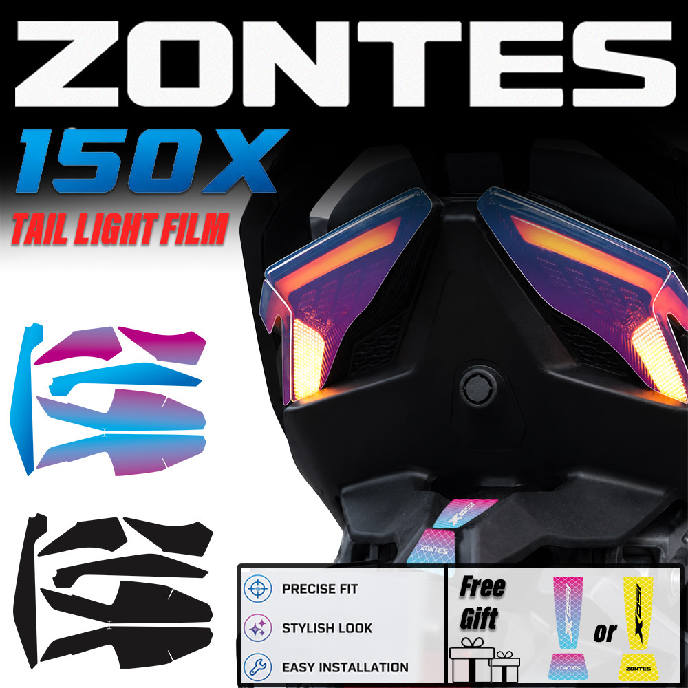 สําหรับ 2026 ZONTES 150X สติกเกอร์ไฟท้ายฟิล์มด้านหลัง Fender ความปลอดภัยสติกเกอร์กันน้ําโปร่งใสป้องกันไวนิล Decals zontes 150x รถจักรยานยนต์อุปกรณ์เสริม