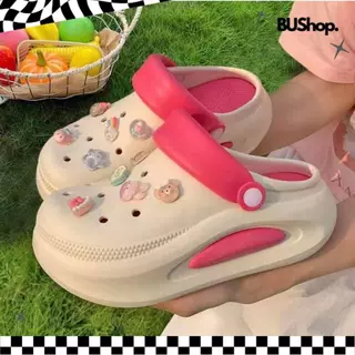 BUShopz รองเท้าแตะหัวโตสไตล์เกาหลี รุ่นน่ารัก พื้นหนา ใส่สบาย สำหรับผู้หญิง