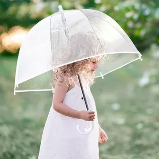 ร่มใสสําหรับเด็กสําหรับร่มฟองโดมกันฝนกันลมสําหรับเด็กชายและเด็กหญิง