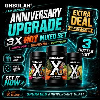 [ANNIVERSARY VIRAL BUNDLE] OHSOLAH Air Bomb Mixed Set | Pewangi Kereta Viral | Car Air Freshener Fibre Wick 100g