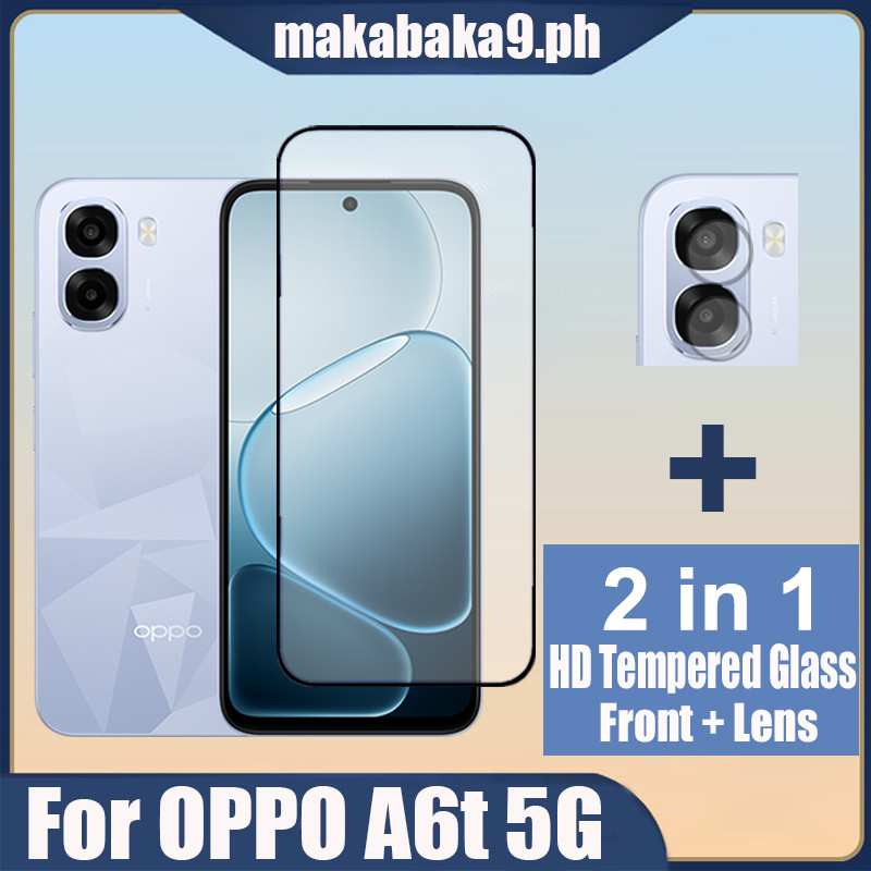 2 in 1 OPPO A6t 5G HD กระจกนิรภัยป้องกันหน้าจอสําหรับ OPPO A6s A6k Pro A6x 4G 5G แก้วป้องกันฟิล์ม + 