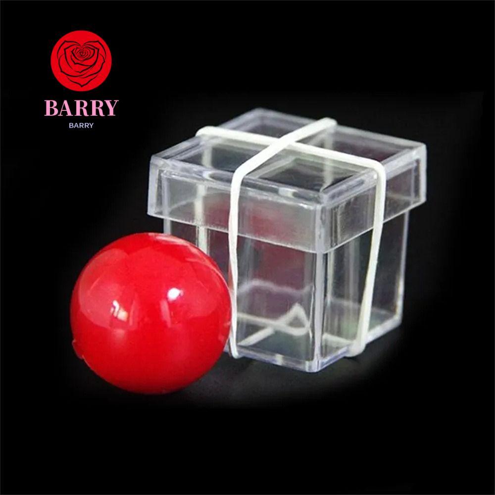 BARRY ลูกบอลใสผ่านกล่อง,เกมนักมายากล Illusion Magic Ball Penetrate กล่อง, ตลกพลาสติก Gimmick Props Magic Tricks Magic ของเล่น