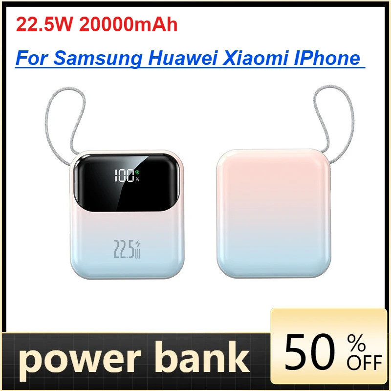 22.5W 20000mAh Power Bank สําหรับ Samsung Huawei Xiaomi IPhone Powerbank จีน CCC Certification