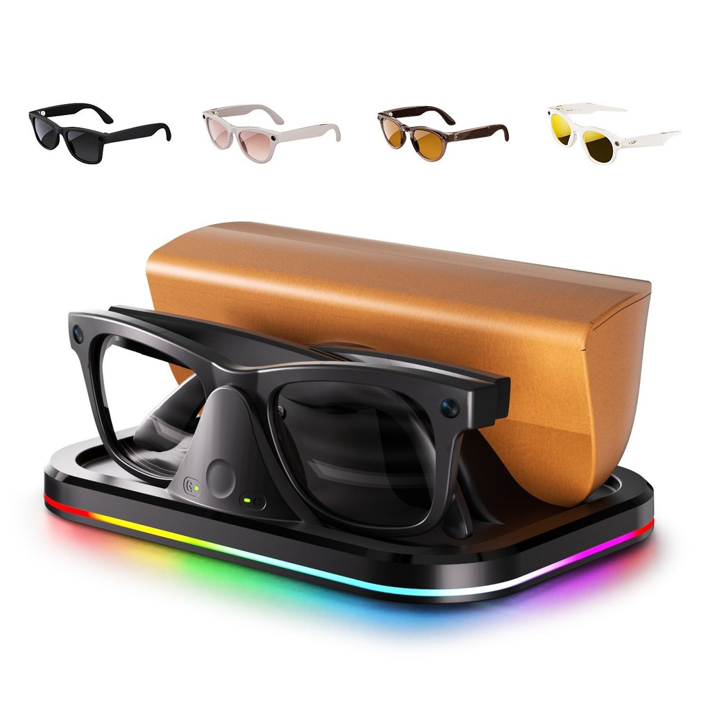 2026 รูปแบบใหม่ Two-in-One Meta Ray-Ban AI แว่นตาแท่นชาร์จเหมาะสําหรับ Meta แว่นตา Charger Storage [