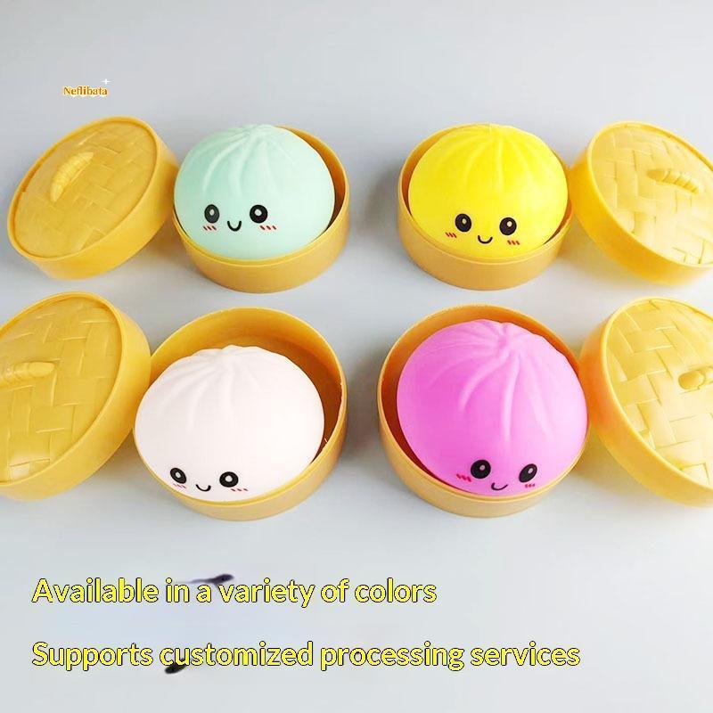 [Neflibita] ของเล่นสกุชชี่ซาลาเปานึ่งน่ารักบรรเทาความเครียดแบบนุ่มบีบของเล่นอยู่ไม่สุขสําหรับเด็กและผู้ใหญ่ [ใหม่]