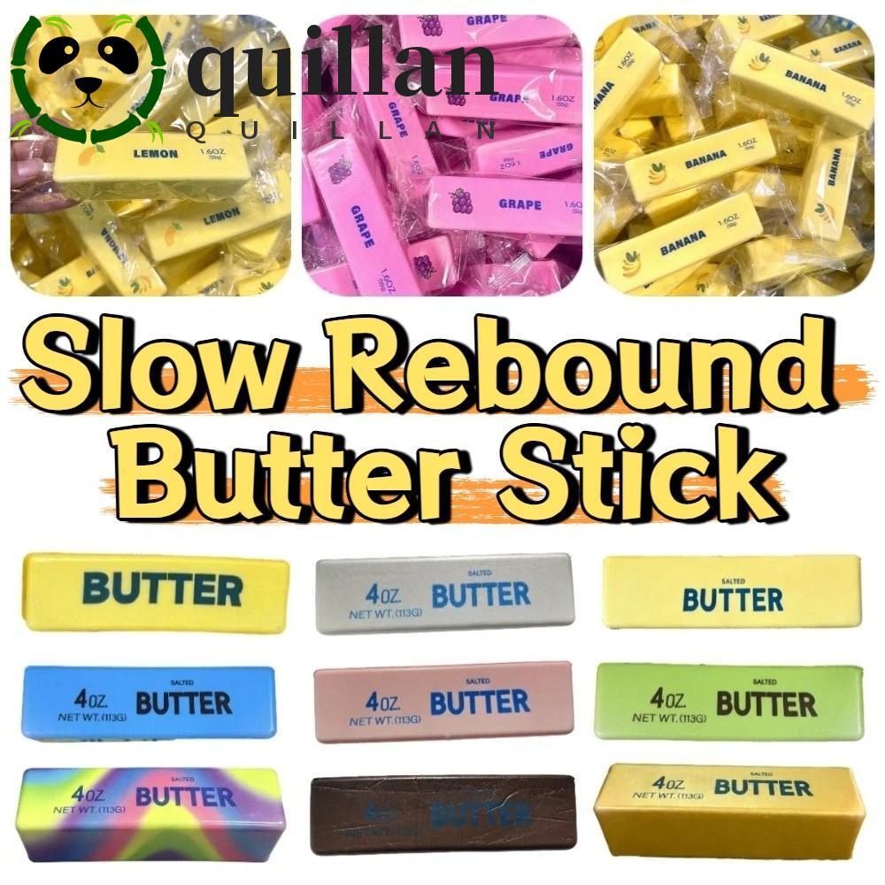 QUILLAN ช้า Rebound Butter Stick, Creative Super Soft Butter Stick บีบของเล่น,นวดของเล่นความวิตกกังวลบรรเทาตลกสบาย Butter Stick Pinch ของขวัญเด็ก