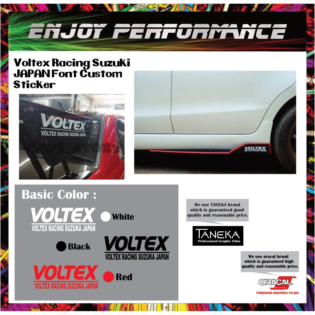 VOLTEX Racing Suzuki JAPAN Fon สติ๊กเกอร์แบบกําหนดเอง