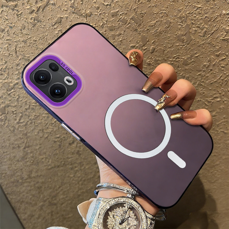 เคสสําหรับ VIVO Y31D 4G Y51 PRO 5G IQOO Z11X 2026 เคสโทรศัพท์เคสแข็งกันกระแทกออกแบบใหม่ความงาม Frosted แม่เหล็กสําหรับสาวน่ารักสีม่วง CYBS3