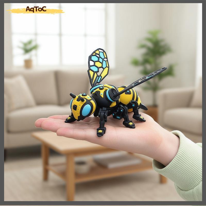 AqToCna 3D พิมพ์ Bee Action Figure Movable Joints Creative Room Decor สําหรับเด็กเด็กสําเร็จการศึกษาพิธี Surprise ของขวัญ AqToCna