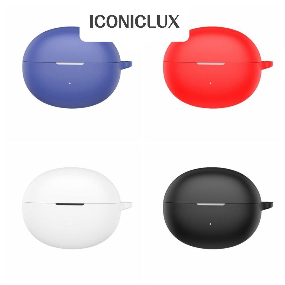 ICONICLUX หูฟัง , พร้อม Carabiner ฝาครอบหูฟังป้องกันการล่มสลาย, ซิลิโคนกันฝุ่นป้องกันรอยขีดข่วนหูฟังสําหรับ QCY Crossky C50