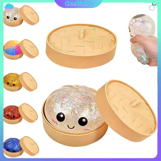 2026 Glitter Dumpling Squishy ของเล่นสควิชชี่นุ่มบีบได้ เด้งช้าละมุน หน้าน่ารักแถมกล่องนึ่ง ช่วยคลายความเครียดได้ดี