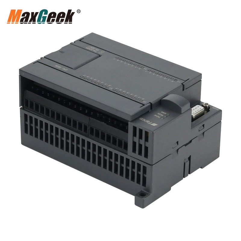Maxgeek PLC อุตสาหกรรมควบคุม DC24V FX1N 32MR 24MR DC24V 6W 16 อินพุต 16 เอาต์พุต Baud Rate 9600 สนับ