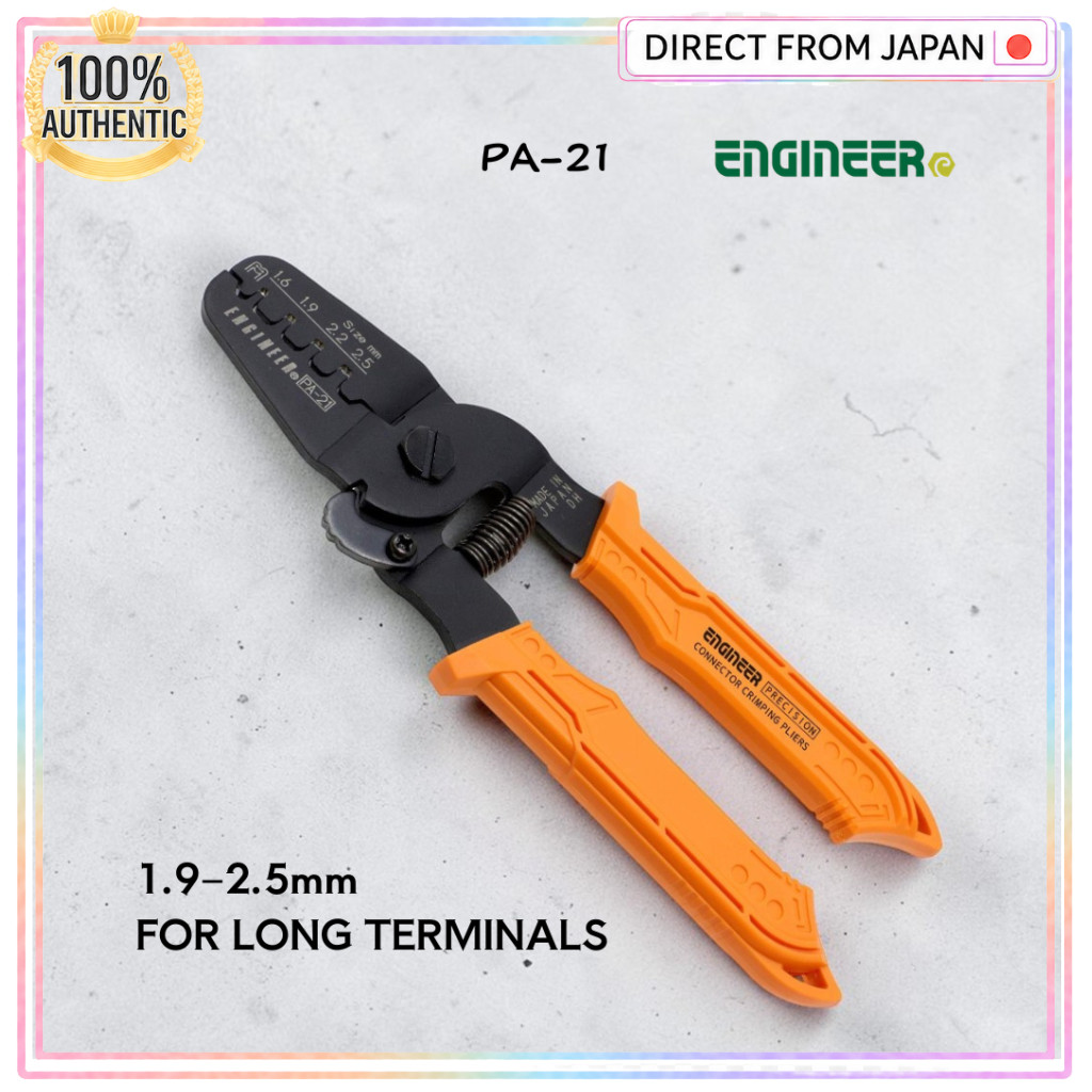 ENGINEER Engineer Precision Crimping Pliers Crimping Tool Open Barrel Long Barrel Terminal PA-21