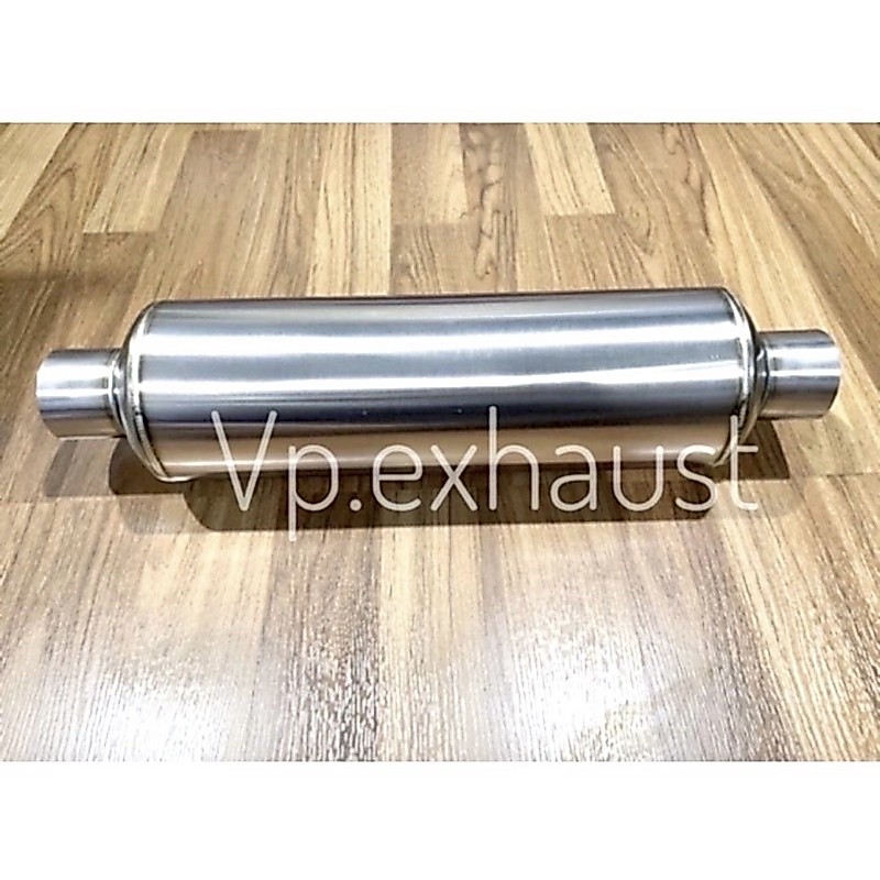 ท่อพักกลาง 4"x12"ใบยาว หม้อแทนแคตรถเก๋งสแตนเลส304 พักกลางเก๋ง (ไส้จีบ)