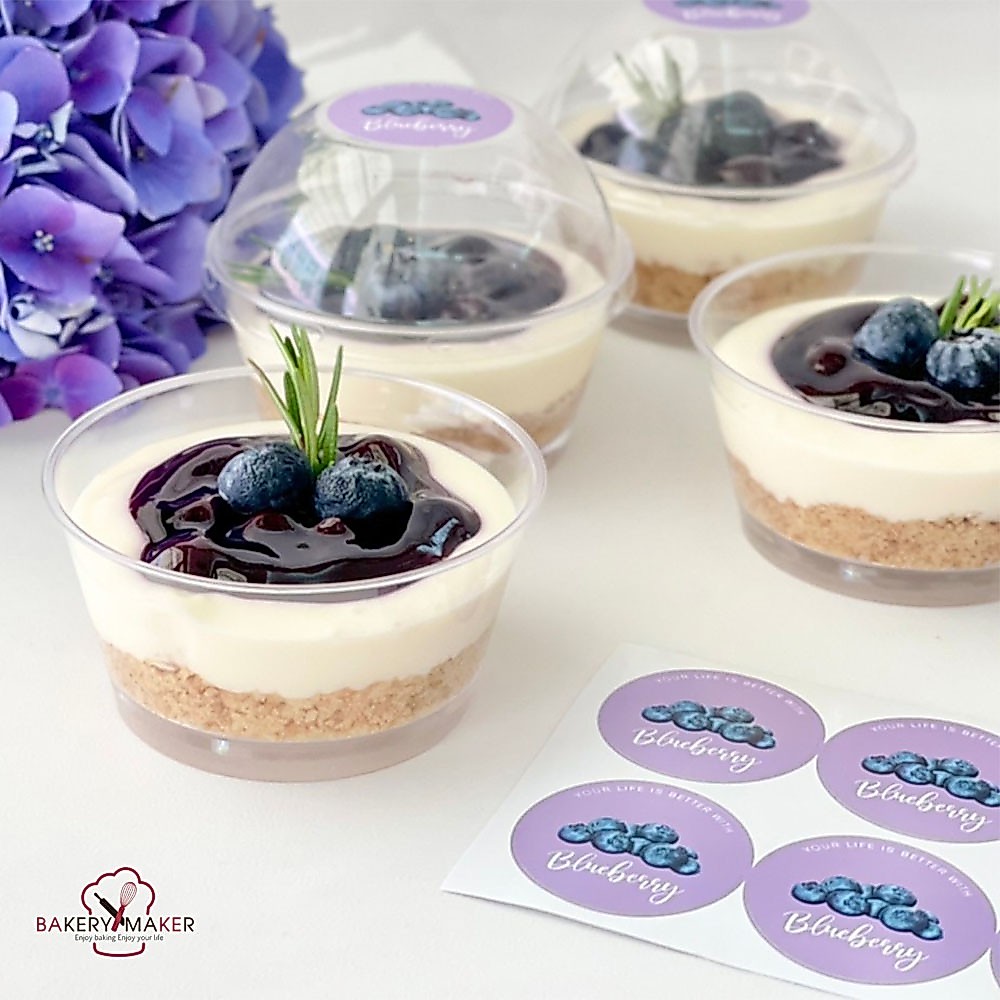 สติ๊กเกอร์ บลูเบอร์รี่ ดวงกลม มี 2 แบบ your life is better with Blueberry 30 ดวง Sticker