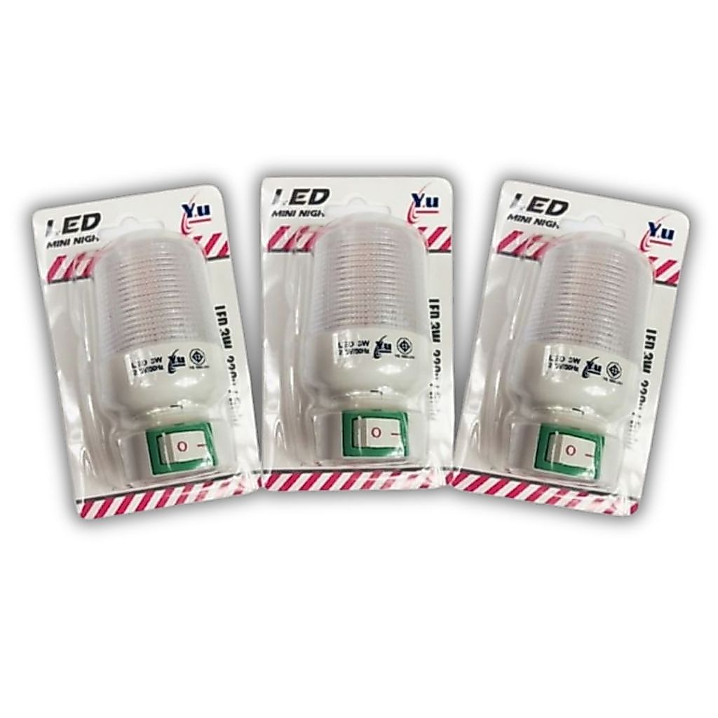 หลอดไฟ เสียบปลั๊กหลอด LED 3W.  แบบปลั๊กติดผนัง ไฟห้องนอน ไฟหัวเตียง ไฟตามทางเดิน