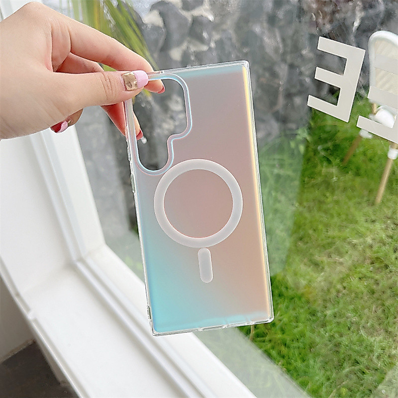 ENVEL แฟชั่นที่มีสีสัน เคสโทรศัพท์, สําหรับ Samsung 25 Edge 24 Ultra 23+ 22 FE กรณีแม่เหล็ก