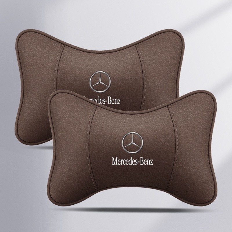 1/2 ชิ้นรถที่นั่งพนักพิงศีรษะคอหมอนหัวสนับสนุนสําหรับ Mercedes-Benz A-Class, B-Class, C-Class, E-Cla