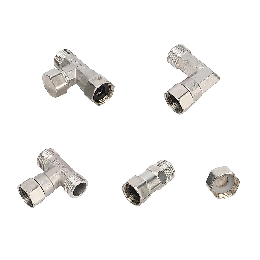 1ชิ้น1/2 "ชาย/หญิงกระทู้สแตนเลสทีข้อศอกตรงเสียบเชื่อมต่อ