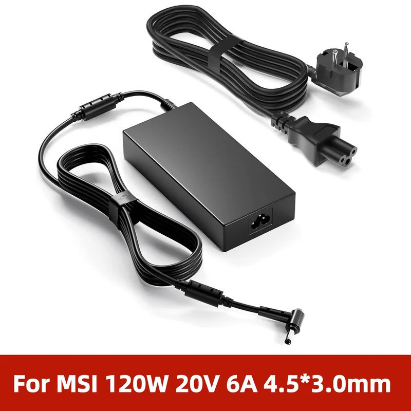 120W 20V 6A AC แล็ปท็อปอะแดปเตอร์สําหรับ MSI gf63 gv15 GV15-Thin-11SC GF63 บาง 10 11 12Th Intel core