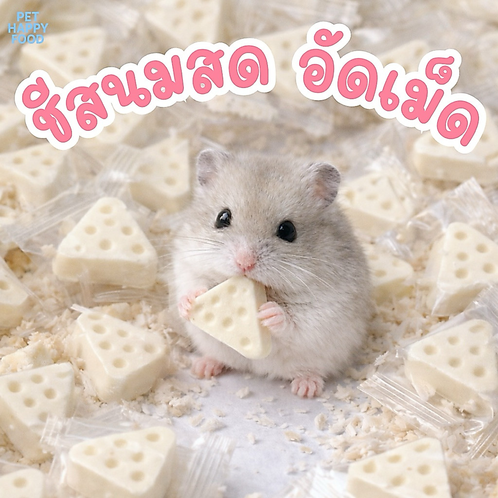 ชีสนมสด นมแพะ หอมกลิ่นชีส 3 ชิ้น ( สำหรับน้องสัตว์เลี้ยงฟันแทะทุกชนิด )