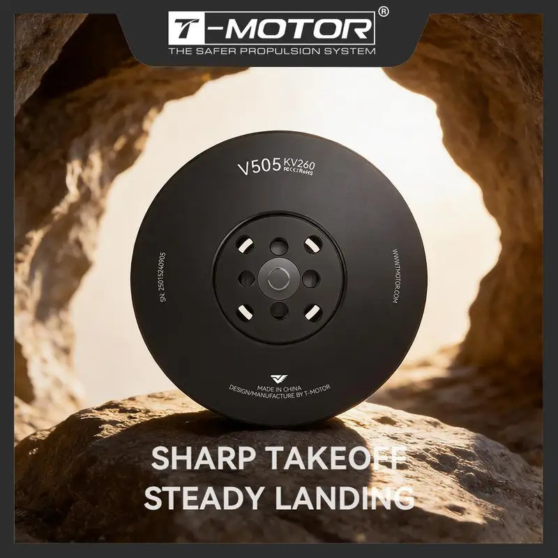 T-MOTOR V505 มอเตอร์ไร้แปรงพร้อมแรงขับ 8.7 กก.สําหรับ VTOL โดรนกันน้ํา IP45 มอเตอร์ไร้แปรงสําหรับ Vt