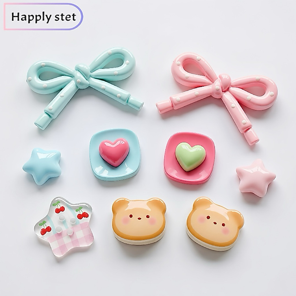 Happystep 9ชิ้น/เซ็ต G8โบว์*เฉพาะตัวติด(พร้อมส่ง) จิ๊บบิท ตัวติดรองเท้า ชุดตกแต่งรองเท้า ลายการ์ตูนน่ารักๆ