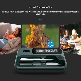 INKBIRD Tempwise TNT-2BW 5G Wifi เครื่องวัดอุณหภูมิอาหาร 2 Probe ไร้สายบลูทูธBBQ เนื้อทําอาหารย่าง