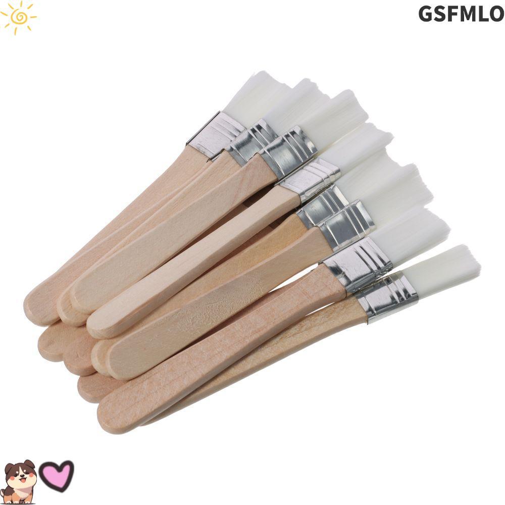 GSFMLO 1/12 ชิ้นแปรงทาสี, ไนลอน 0.5 นิ้วเครื่องมือจิตรกรรม, เฟอร์นิเจอร์ Bent Head Wall