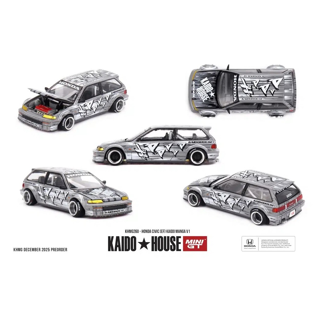 MINI GT No.260 Kaido House Honda Civic (EF) Kaido Manga V1 KHMG260