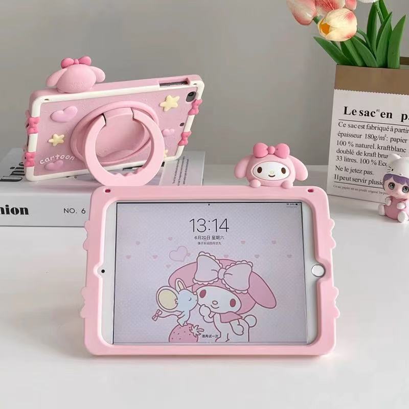 การ์ตูนน่ารักสามมิติ Melody ipad เคสป้องกันแบบเต็มช่วงประสิทธิภาพสูงรวมทุกอย่าง S