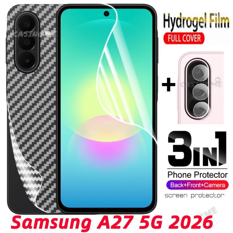 Samsung A27 5G 2026 ด้านหน้าด้านหลังคลุมทั้งหมดป้องกันฟิล์มHydrogelไม่กระจกนิรภัยกล้องด้านหลังป้องกั