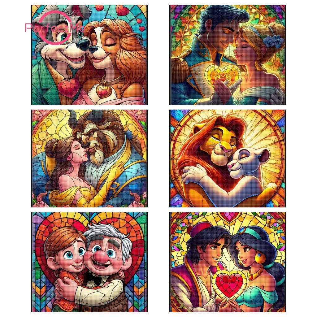 เพชรจิตรกรรมชุดคริสตัล Cross Stitch ขนาด 30x30 ซม., 40x40 ซม., หรือ 50x50 ซม. เหมาะสำหรับตกแต่งบ้าน