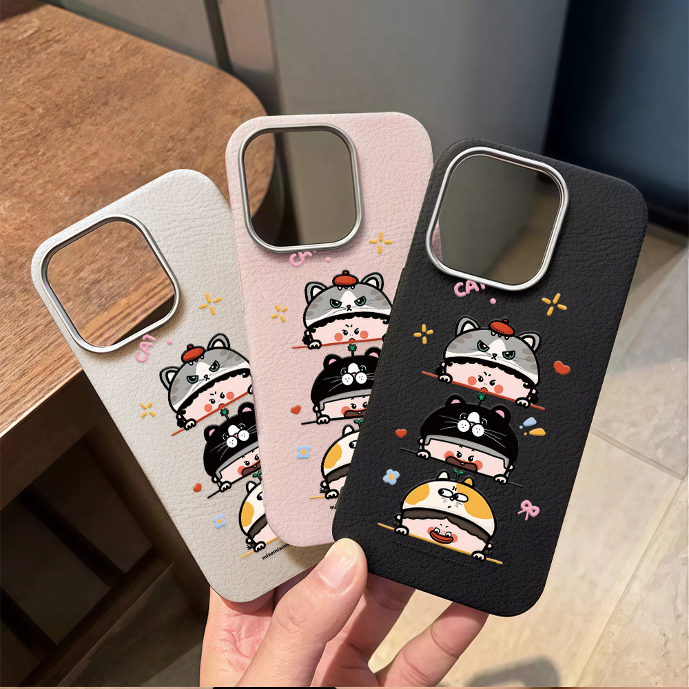 จัดส่งในพื้นที่ เคสผิวหนังพื้นผิว แฟชั่น หนัง เรียบง่าย For GALAXY A03S A04 A05 A06 A10S A12 A13 A14 A15 A20S PWTPU013