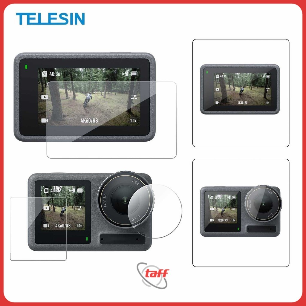 TELESIN ฟิล์มกันรอยกระจกนิรภัย 2.5D สําหรับ DJI Osmo Action 5 Pro - S6-FLM-13-DJ