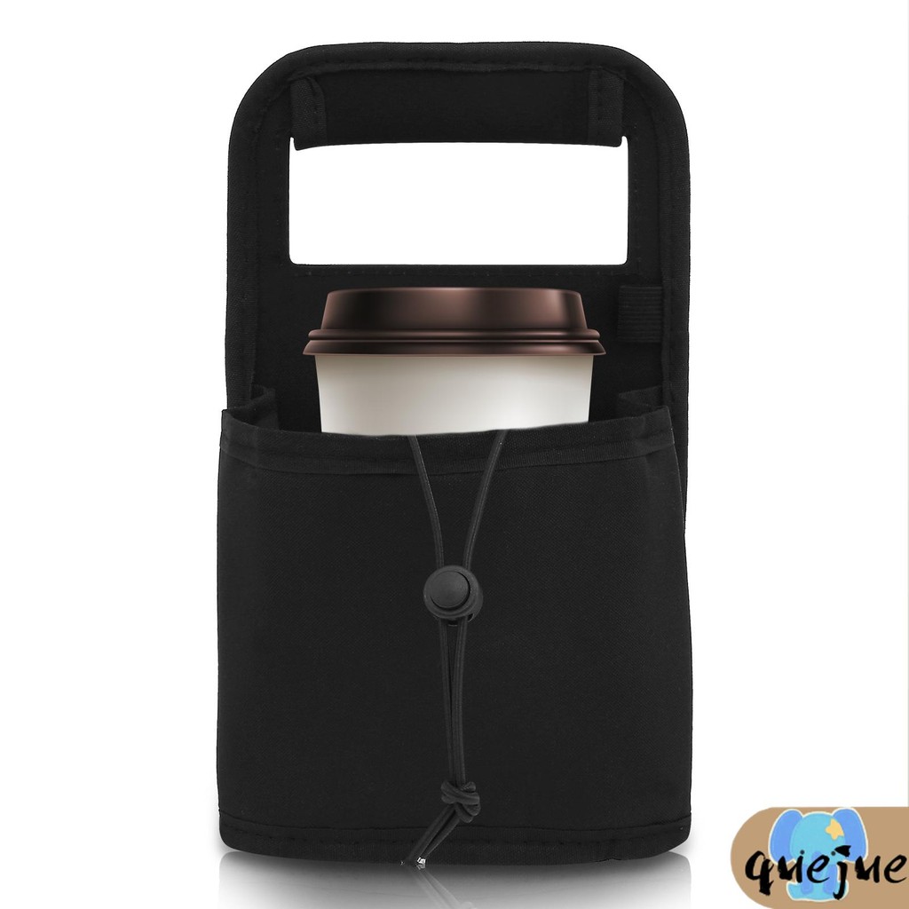 Coffee Cup Carrier Reusable Insulated Cup Holder Carrier Oxford ผ้าถ้วยน้ํา Tote Bag พร้อมที่จับ SHO