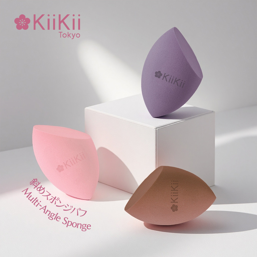 KiiKii Beauty ฟองน้ํา พัฟแต่งหน้า ฟองน้ํานุ่ม เกลี่ยเมคอัพ ใช้ได้ทั้งเปียกและแห้ง ดีไซน์ประณีต