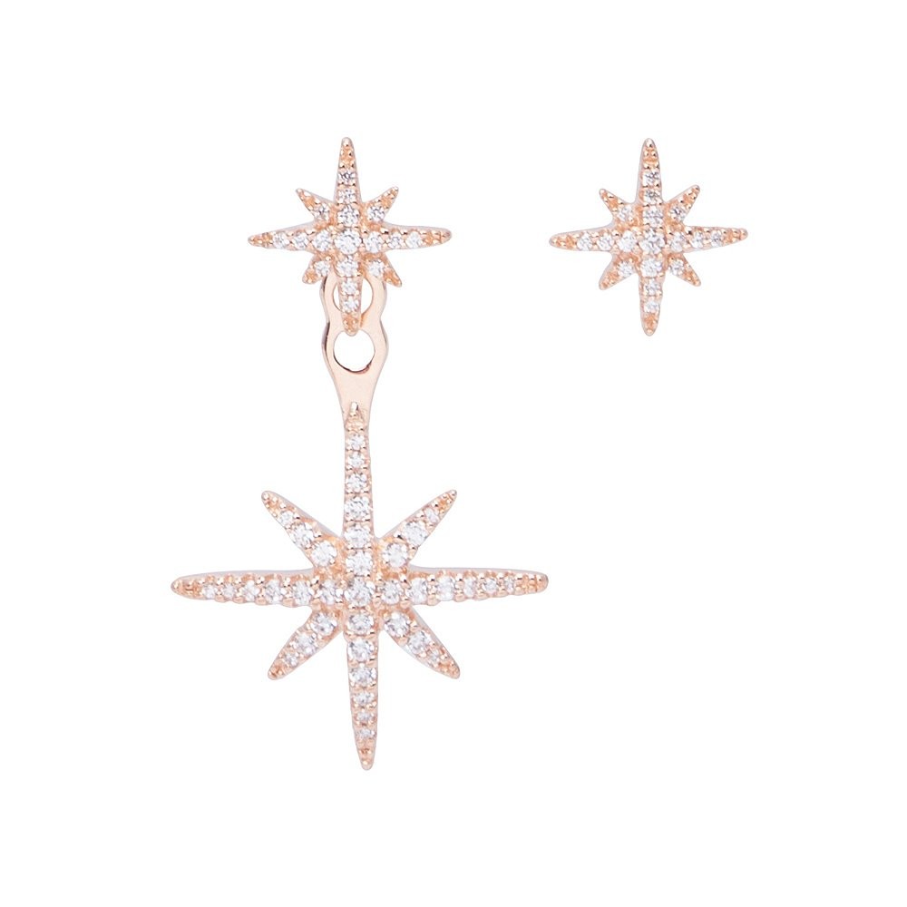 ต่างหู.apm monaco สุภาพสตรี โรsegold 925ซิลเวอร์ zircon RE10596OX