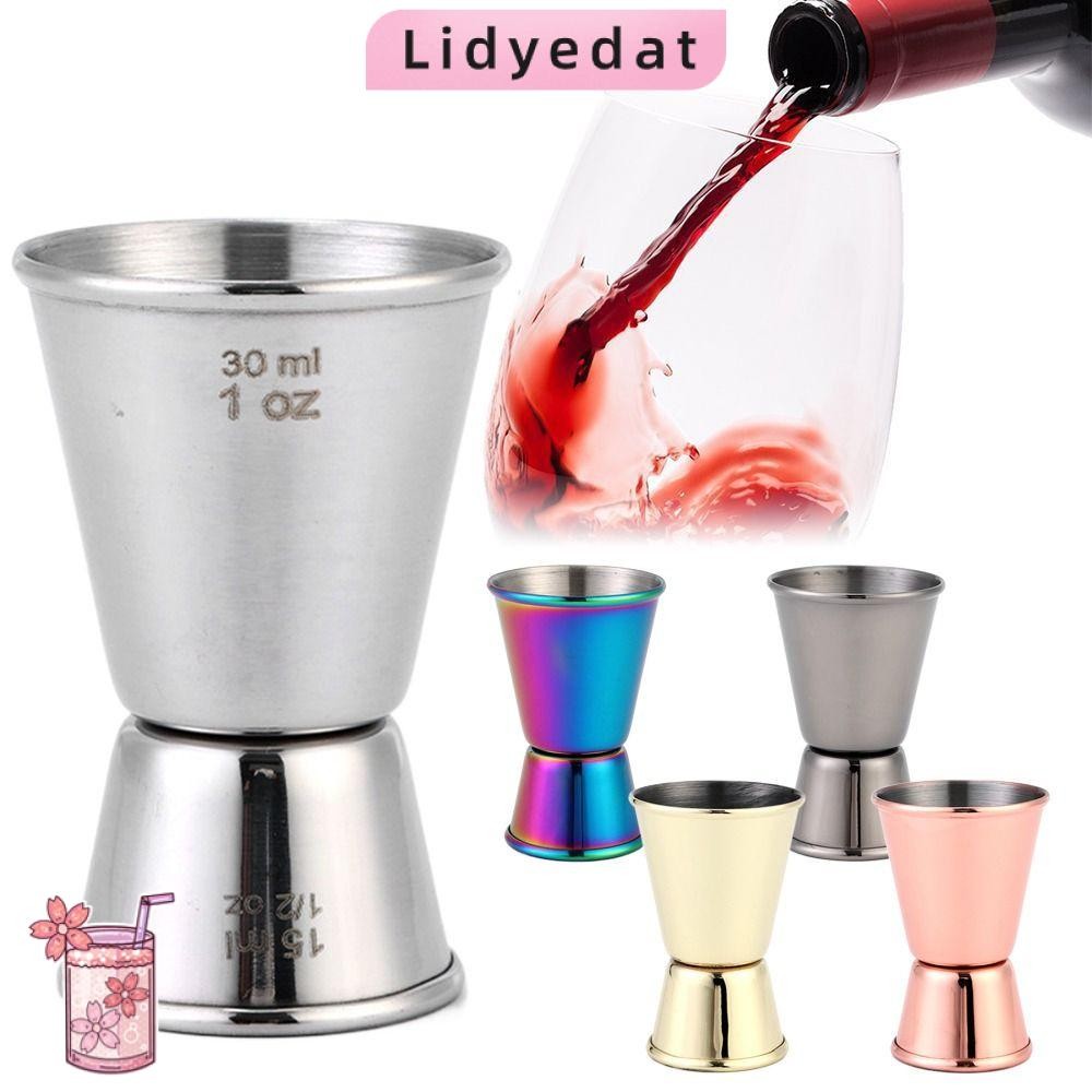 LIDYEDAT165 วัด Jigger, 1/2-1oz เครื่องปั่นค็อกเทลสไตล์ญี่ปุ่น, แถบแก้วค็อกเทล Double Shot สแตนเลส 3