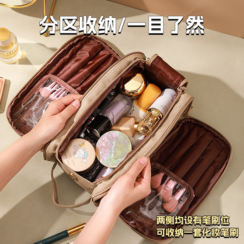ETRAVEL Easy Travel Toiletry Bag โปร่งใส Pvc กันน้ํากระเป๋าเครื่องสําอางนักเรียนแบบพกพากระเป๋าเก็บเค