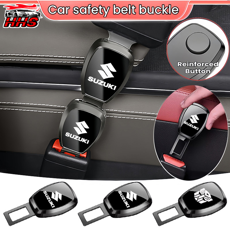 Suzuki Car Seat Belt Buckle Extension Joint Port Safety Metal Car Logo Seat Belt Latch Extender Car 