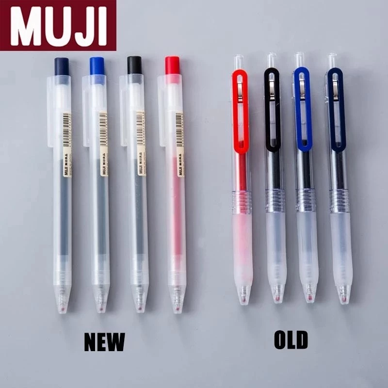 Muji-Smooth และ Quick Dry Good Write 0.5/0.38mm-Black สีน้ำเงินเข้มสีน้ำเงินเข้มสีแดงเข้ม